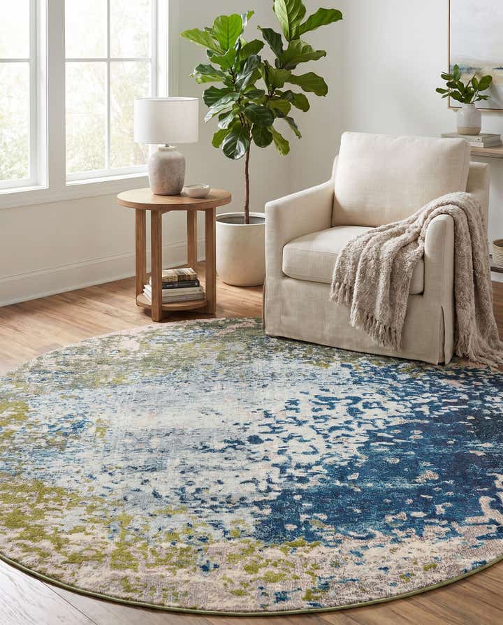 8' x 8' Washable Casablanca Round Rug