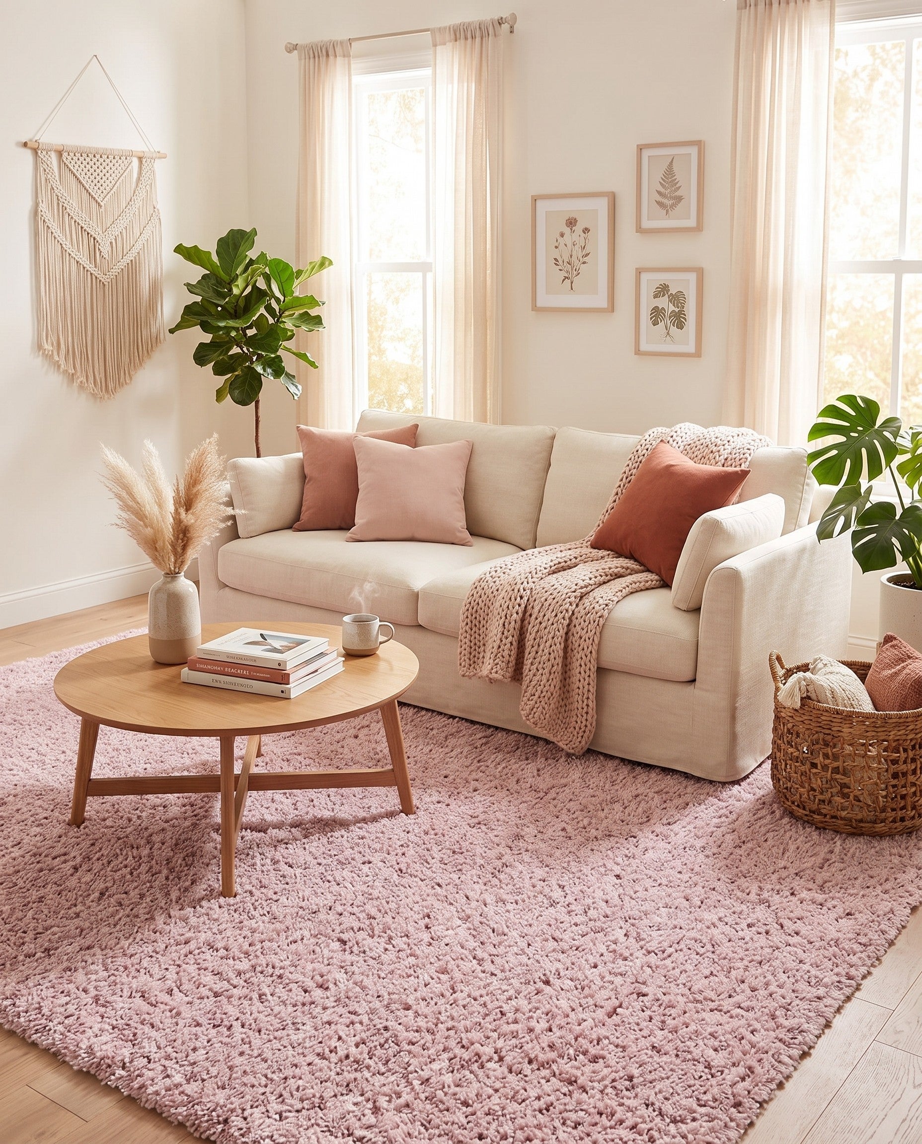 7' x 10' Soft Solid Shag Rug