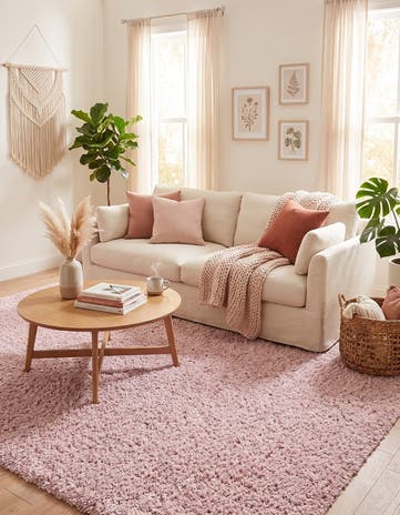 7' x 10' Soft Solid Shag Rug