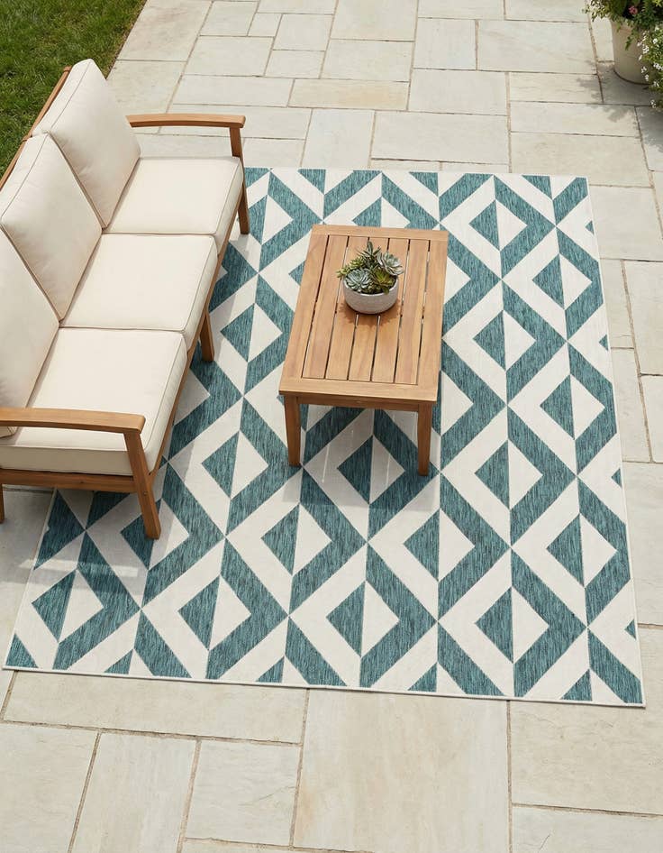 Detail image of 7' 10 x 10'  Washable Jill Zarin Napa Indoor / Outdoor Rug