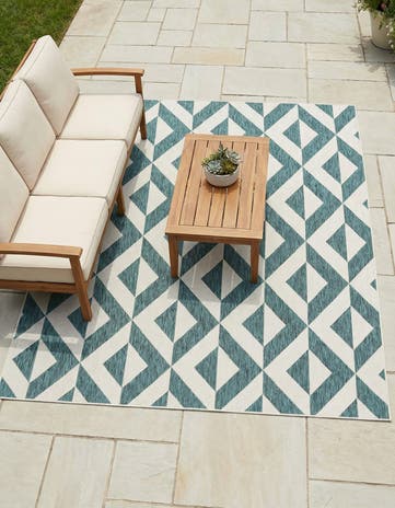 7' 10 x 10' Easy-Clean Jill Zarin Napa Indoor / Outdoor Rug