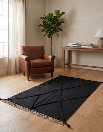 3' 5 x 5' 3 Hand Woven Kilim Suzani Wool Rug