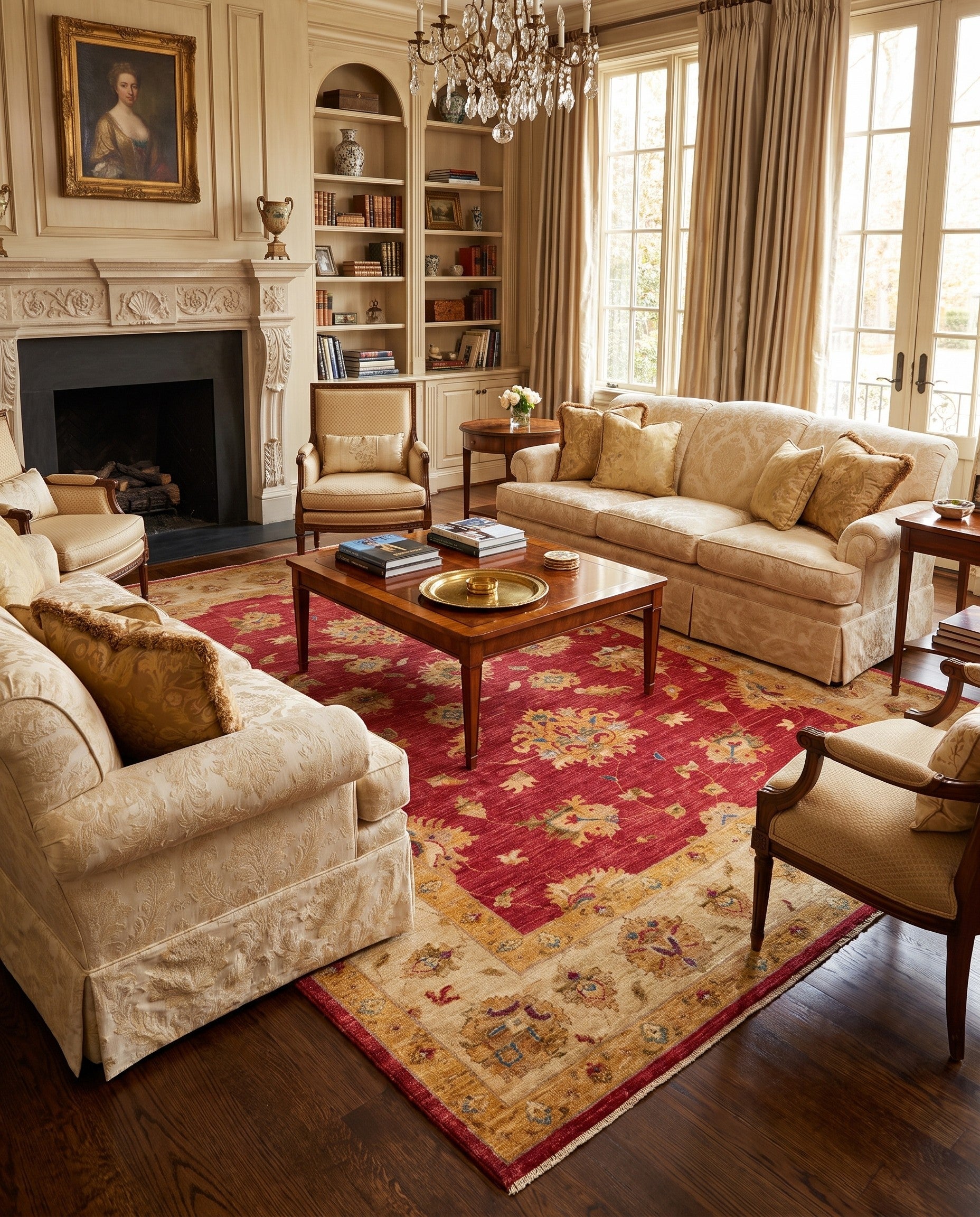 6' 9 x 9' 8 Hand Knotted Ziegler Rug