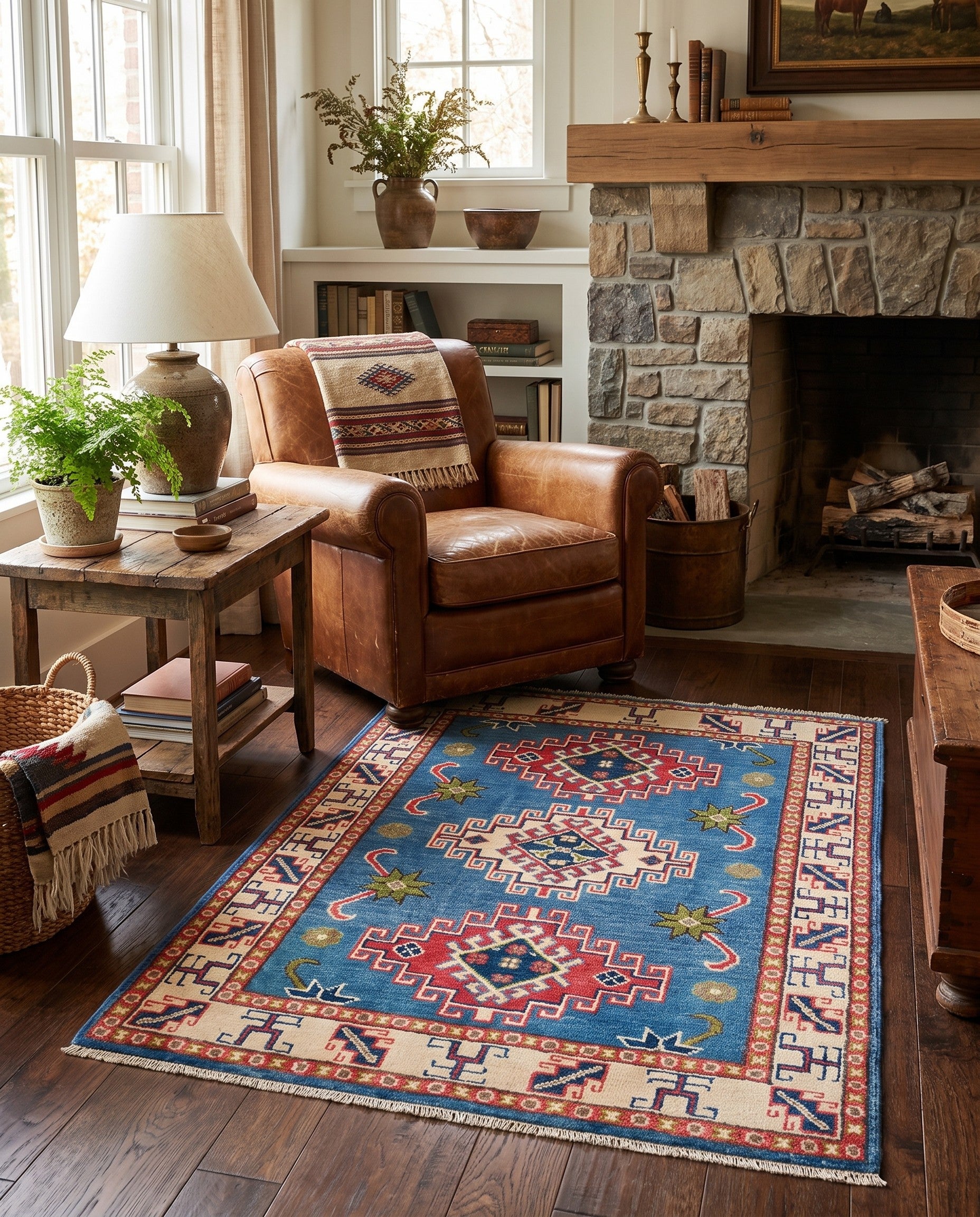 2' 8 x 3' 10 Hand Knotted Kazak Rug