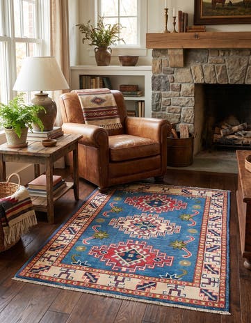 2' 8 x 3' 10 Hand Knotted Kazak Rug