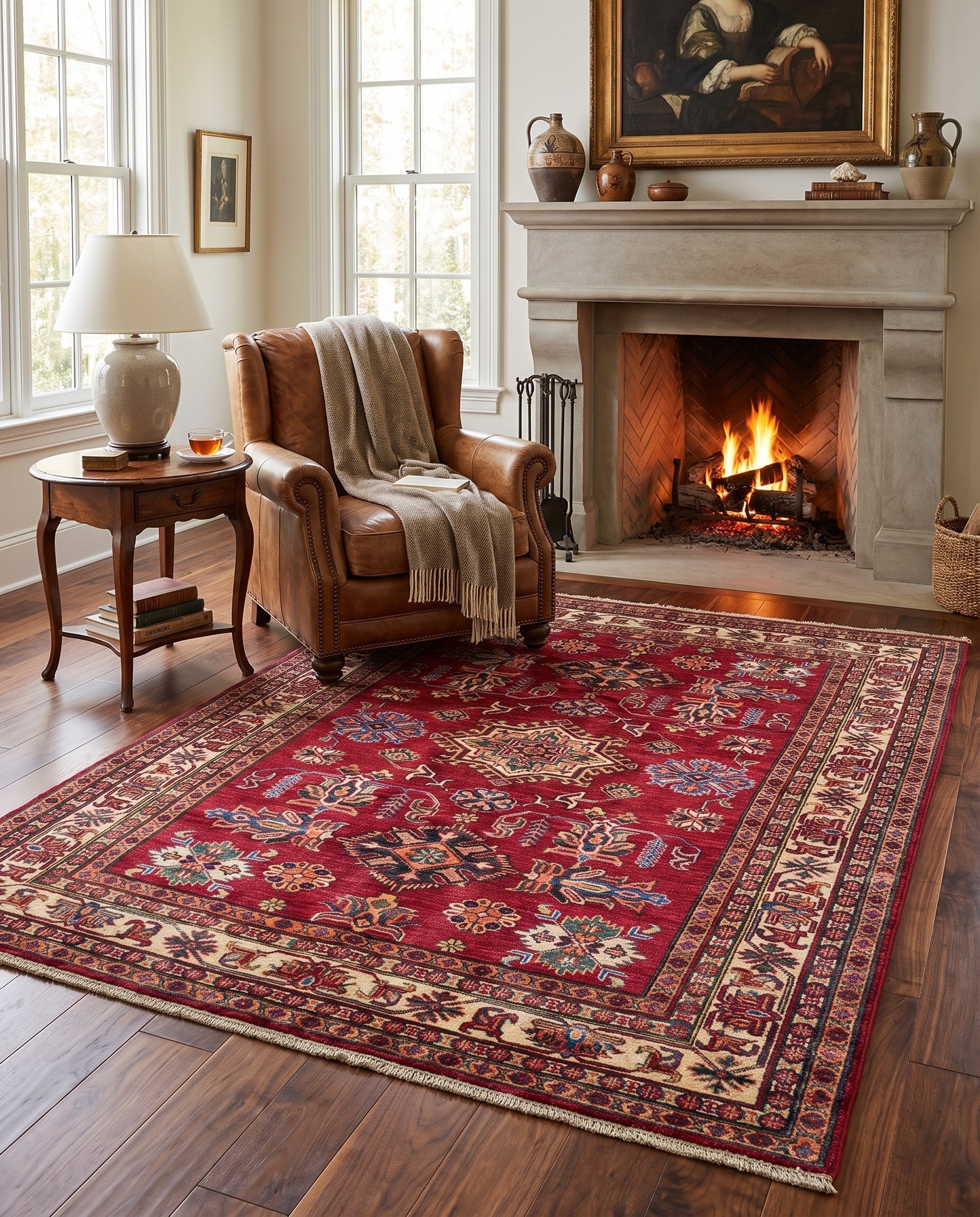 5' x 6' 11 Hand Knotted Kazak Rug