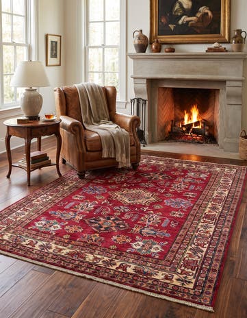 5' x 6' 11 Hand Knotted Kazak Rug