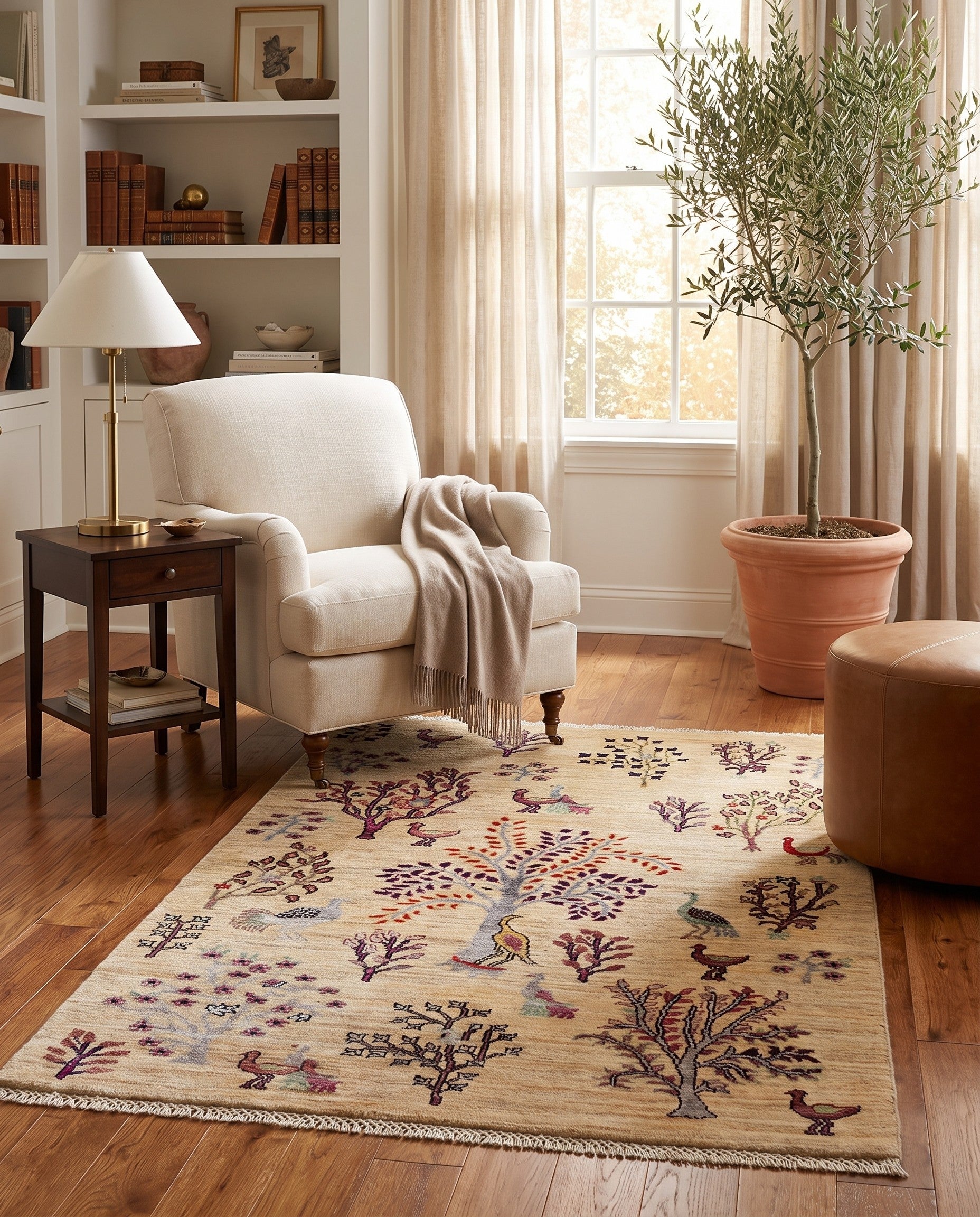 3' 4 x 5' Hand Knotted Ariana Ziegler Rug