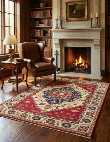 3' 10 x 5' 9 Hand Knotted Kazak Rug