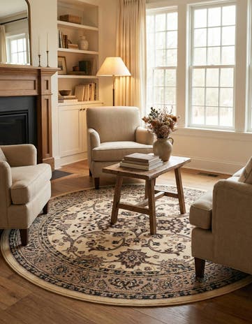 6' x 6' Yasmin Round Rug
