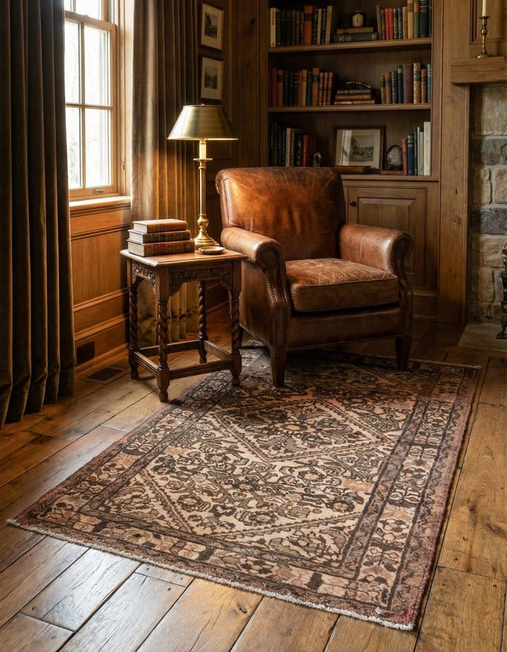 Detail image of 3' x 4' 10 Hand Knotted Ultra Vintage Persian Wool Rug