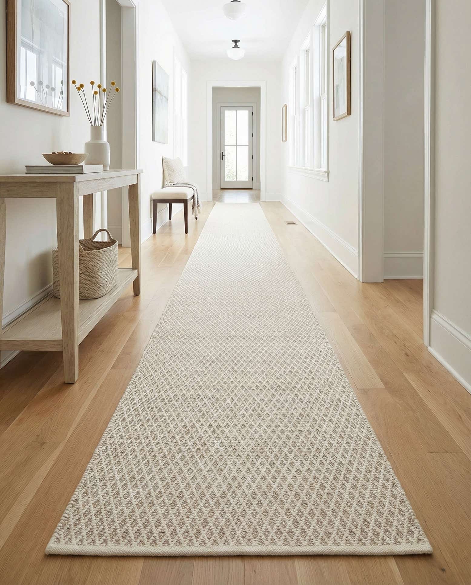 3' 3 x 14' 1 Hand Woven Lattice Wool Runner Rug