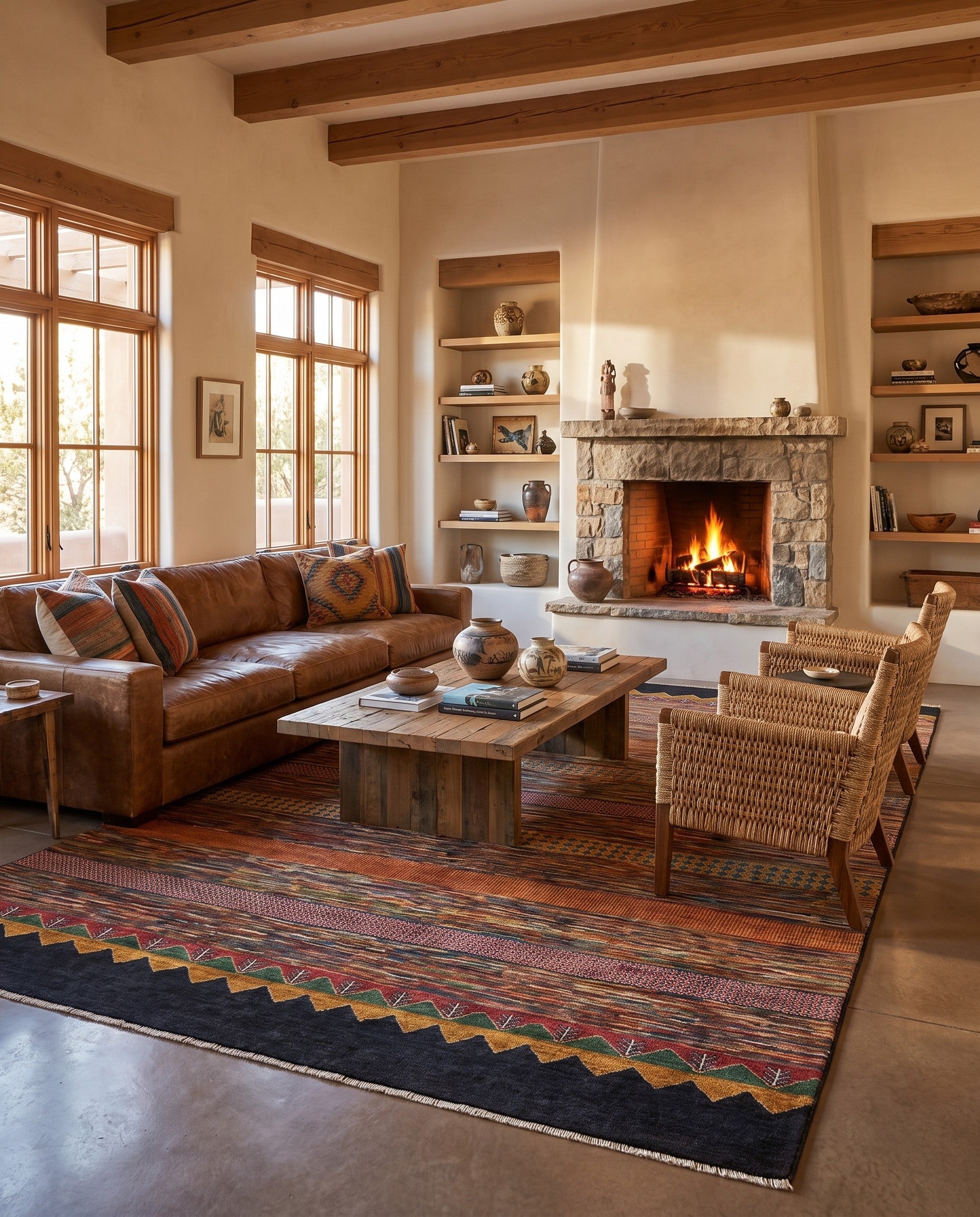 6' 8 x 9' 6 Hand Knotted Ziegler Modern Rug