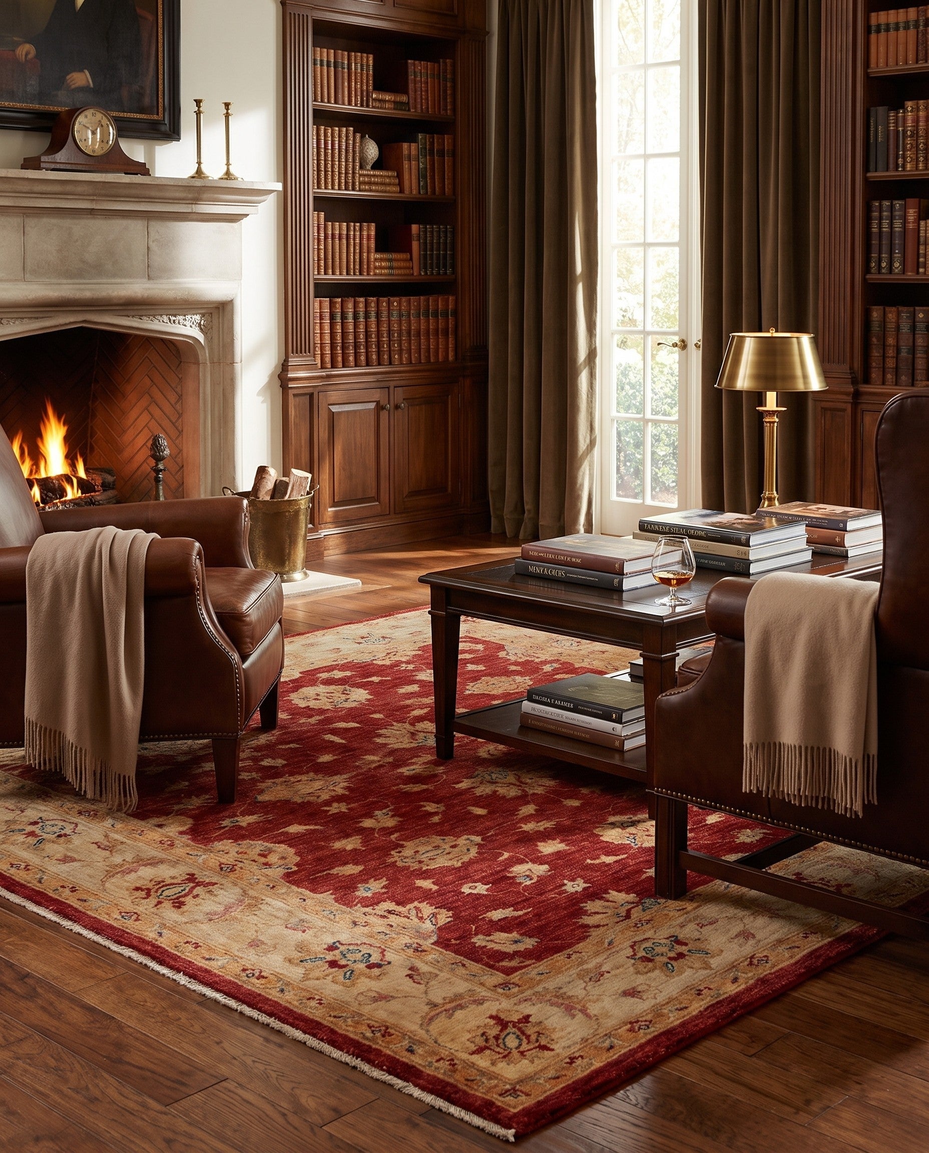 4' 11 x 6' 7 Hand Knotted Ziegler Rug