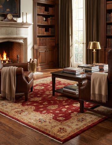 4' 11 x 6' 7 Hand Knotted Ziegler Rug