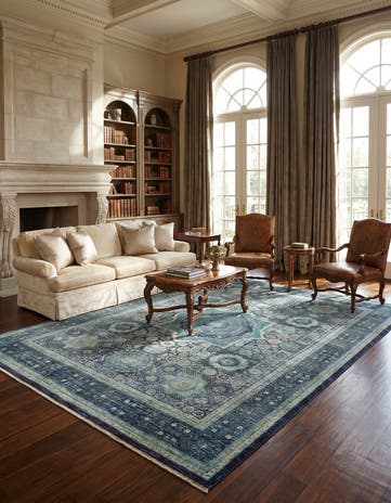 9' 1 x 11' 11 Hand Knotted Mamluk Ziegler Rug