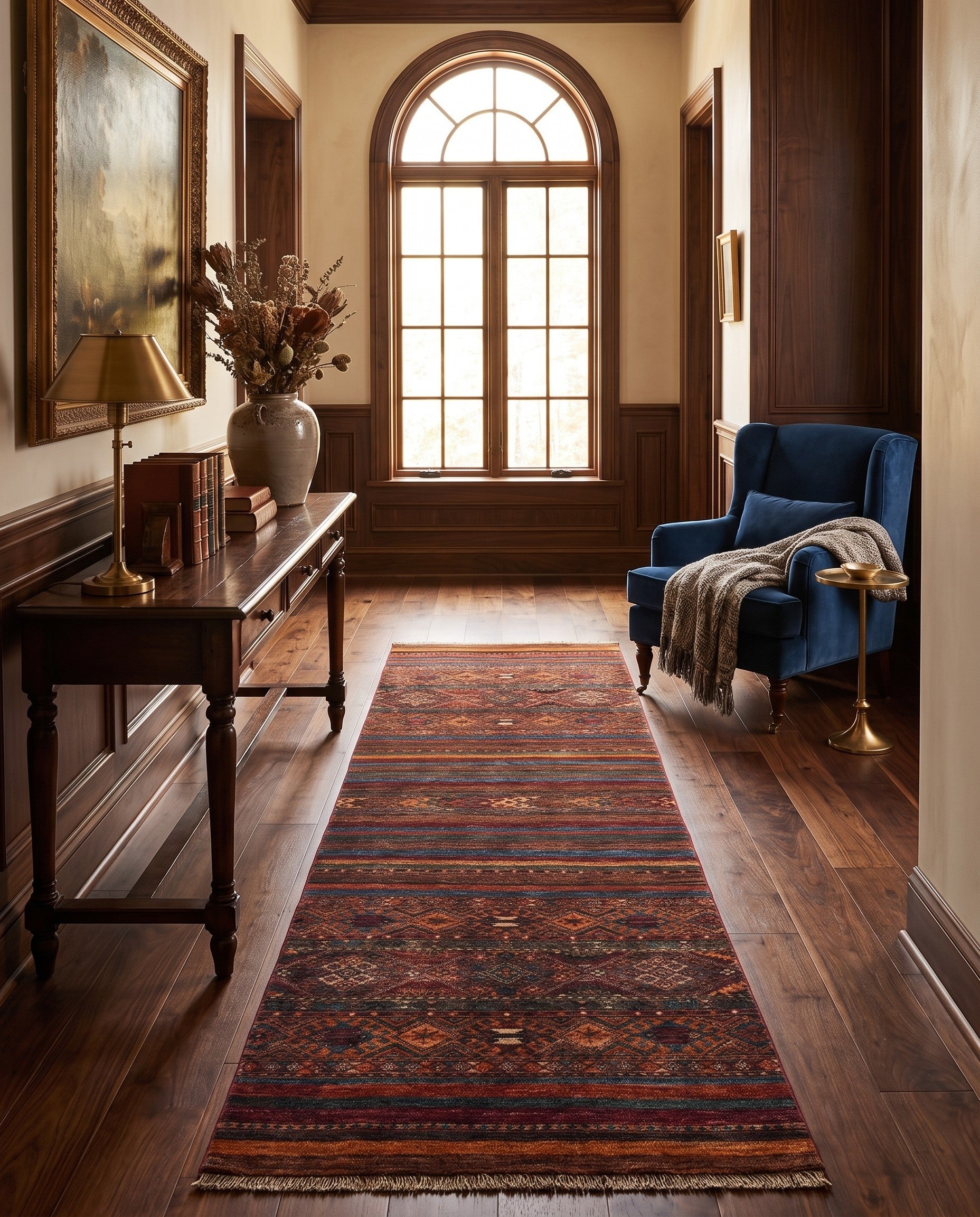 2' 9 x 9' 5 Hand Knotted Kazak Runner Rug