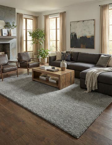 10' x 14' Solid Frieze Rug