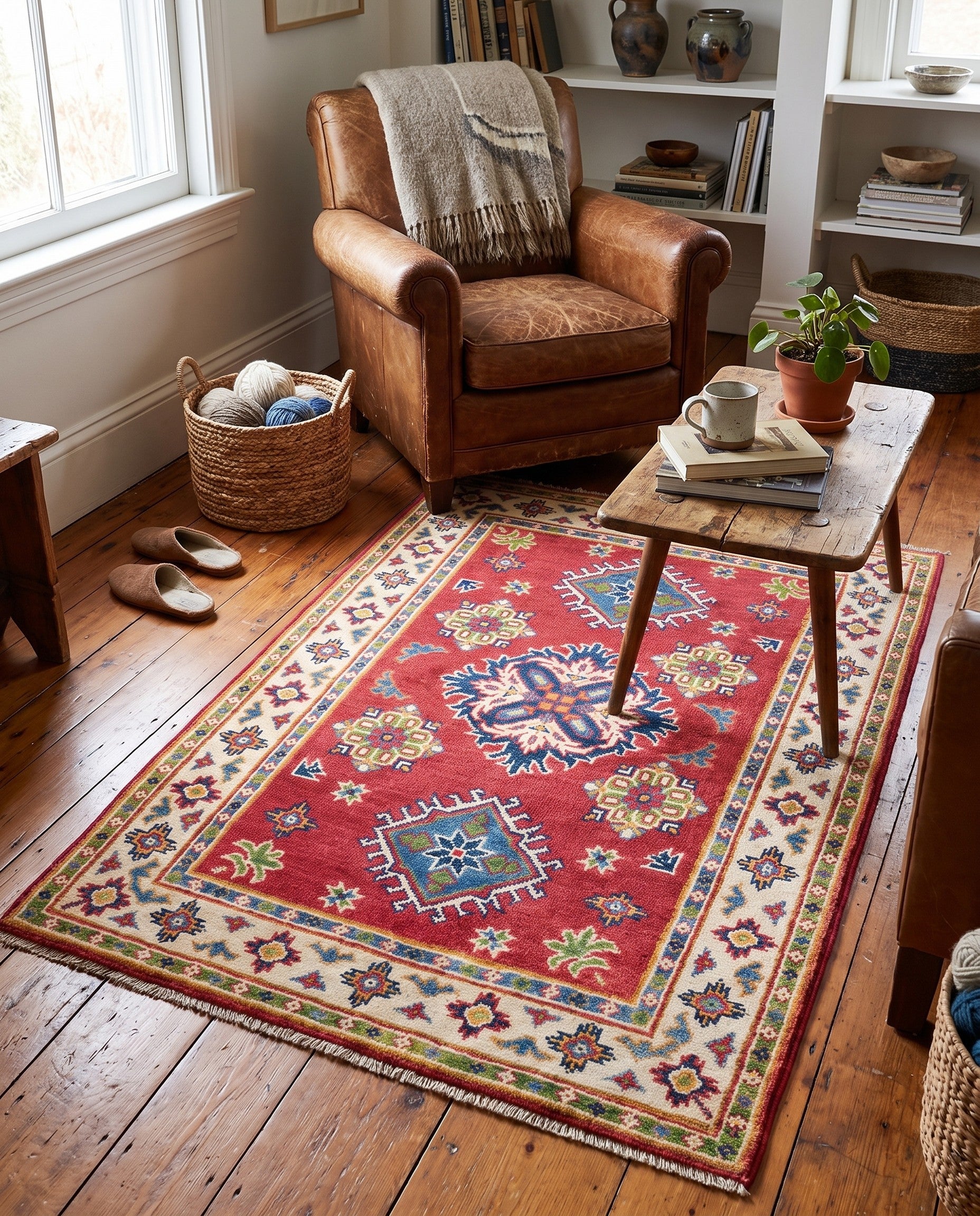 2' 7 x 3' 11 Hand Knotted Kazak Rug