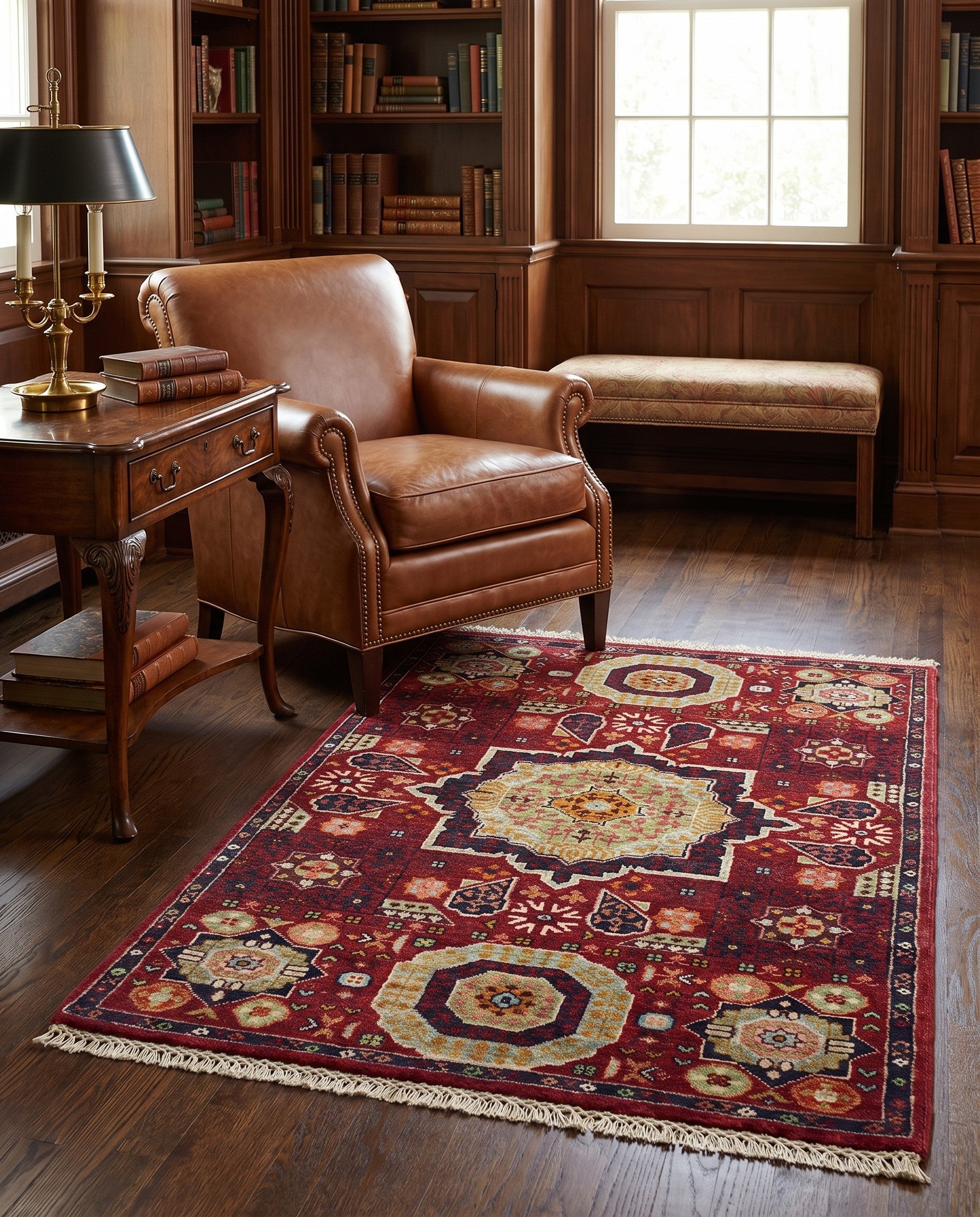 2' 6 x 4' Hand Knotted Mamluk Ziegler Rug