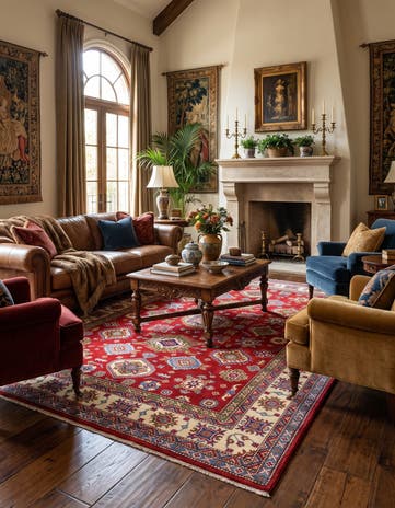 6' 9 x 9' 8 Hand Knotted Kazak Rug