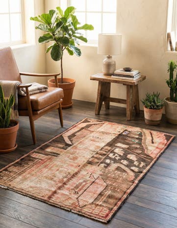 3' x 4' 6 Hand Knotted Ultra Vintage Persian Wool Rug