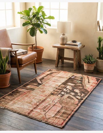 3' x 4' 6 Hand Knotted Ultra Vintage Persian Wool Rug
