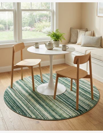 Green Gemstone Round Rug