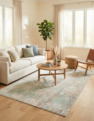 Teal Lotus Rug