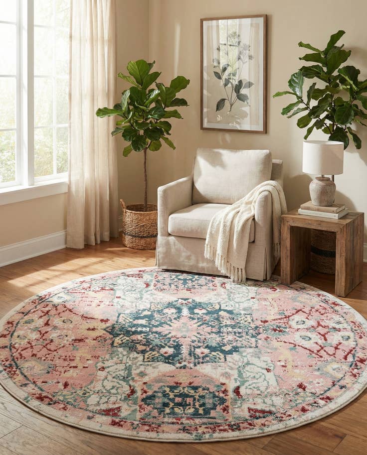 Detail image of 7' x 7' Charleston Round Rug