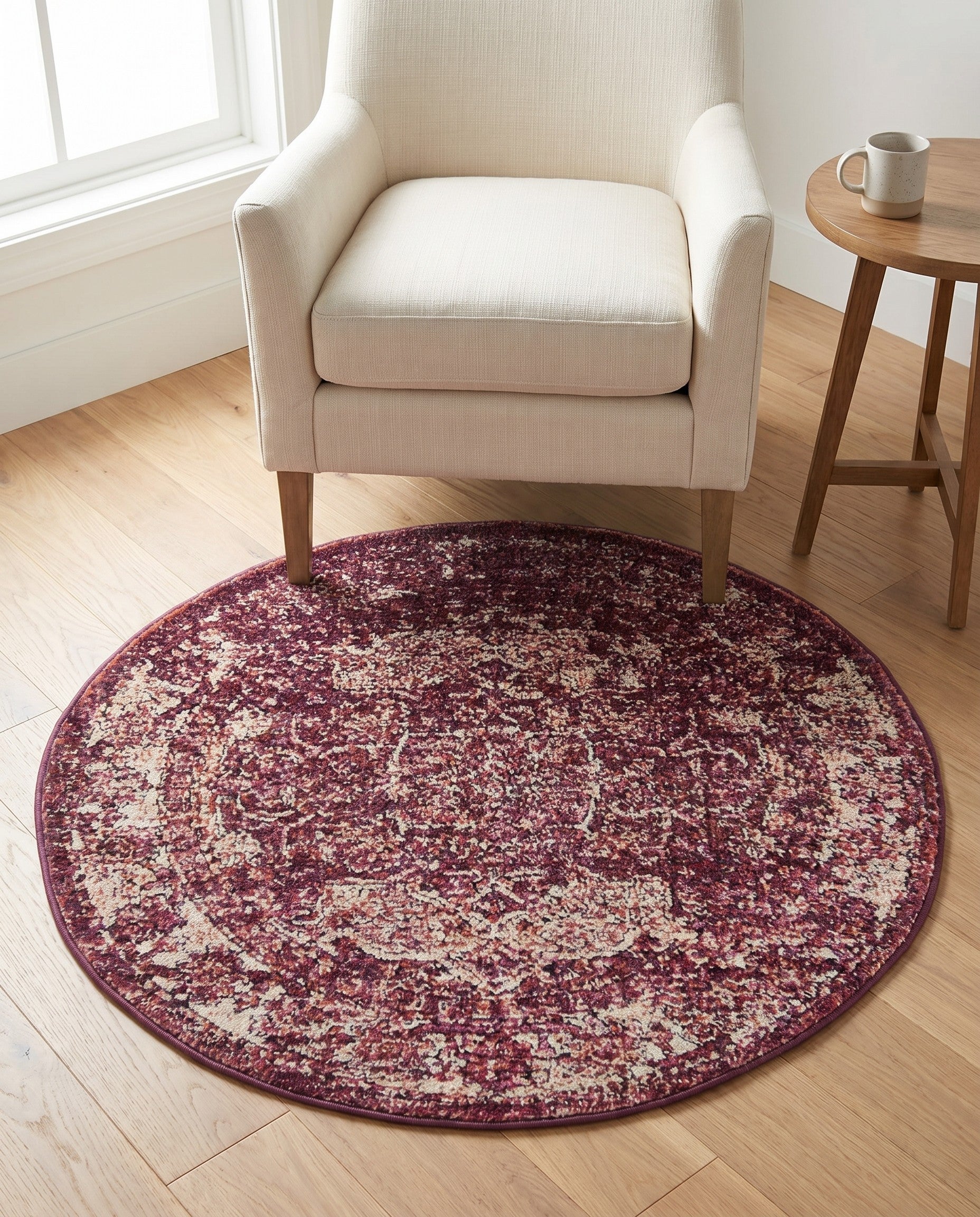 Purple Isabella Round Rug