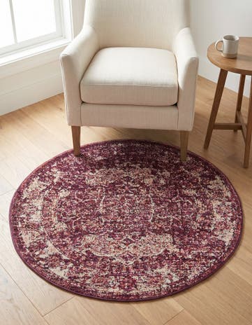 Purple Isabella Round Rug