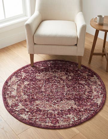 Purple Isabella Round Rug