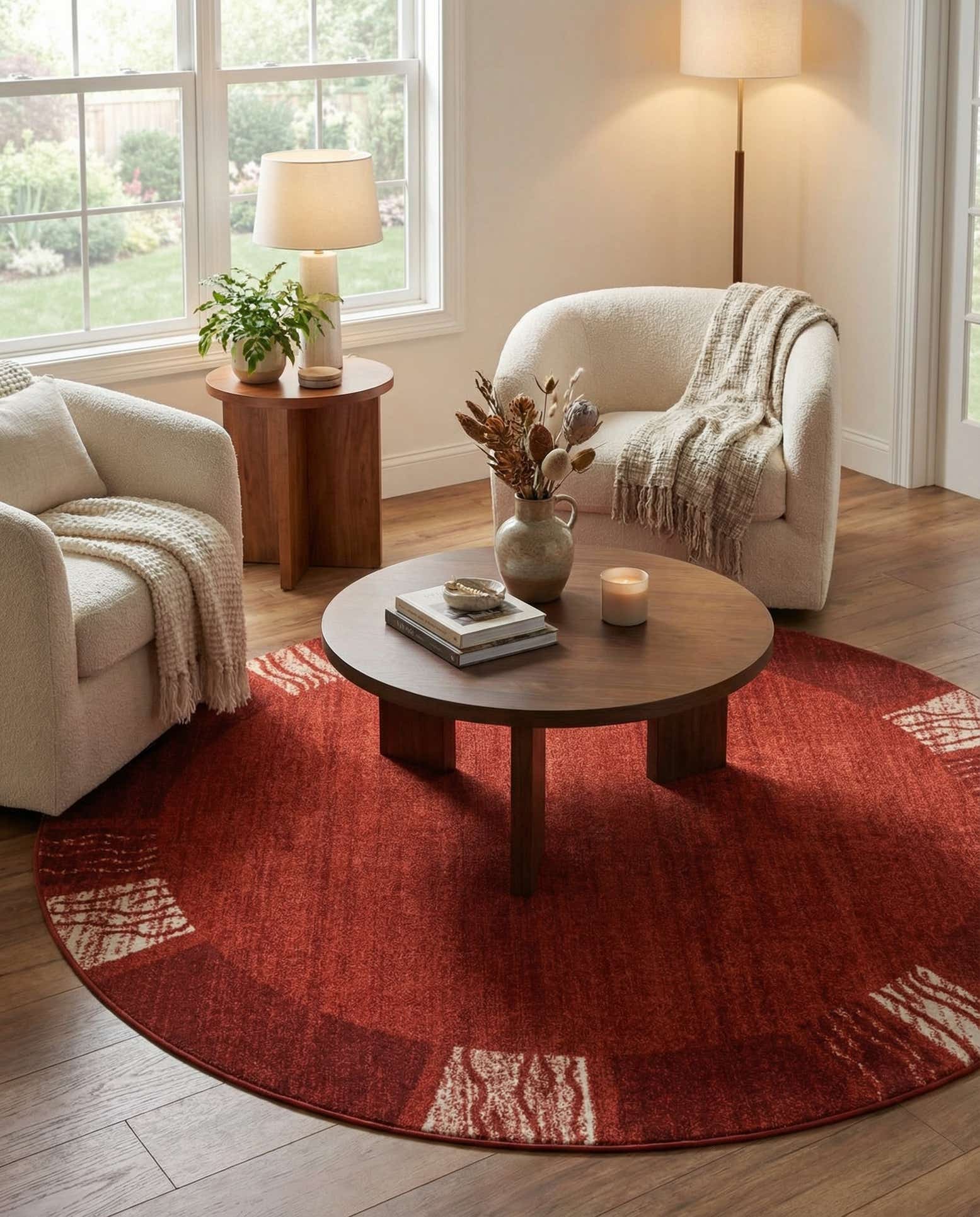 7' 10 x 7' 10 Angelica Round Rug