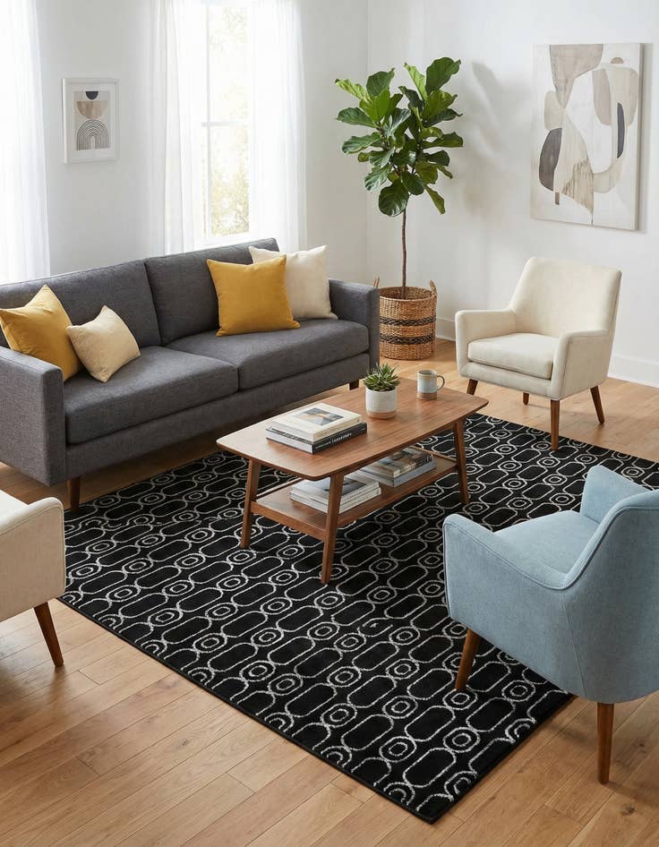 Detail image of 7' 10 x 7' 10 Vogue Geo Square Rug