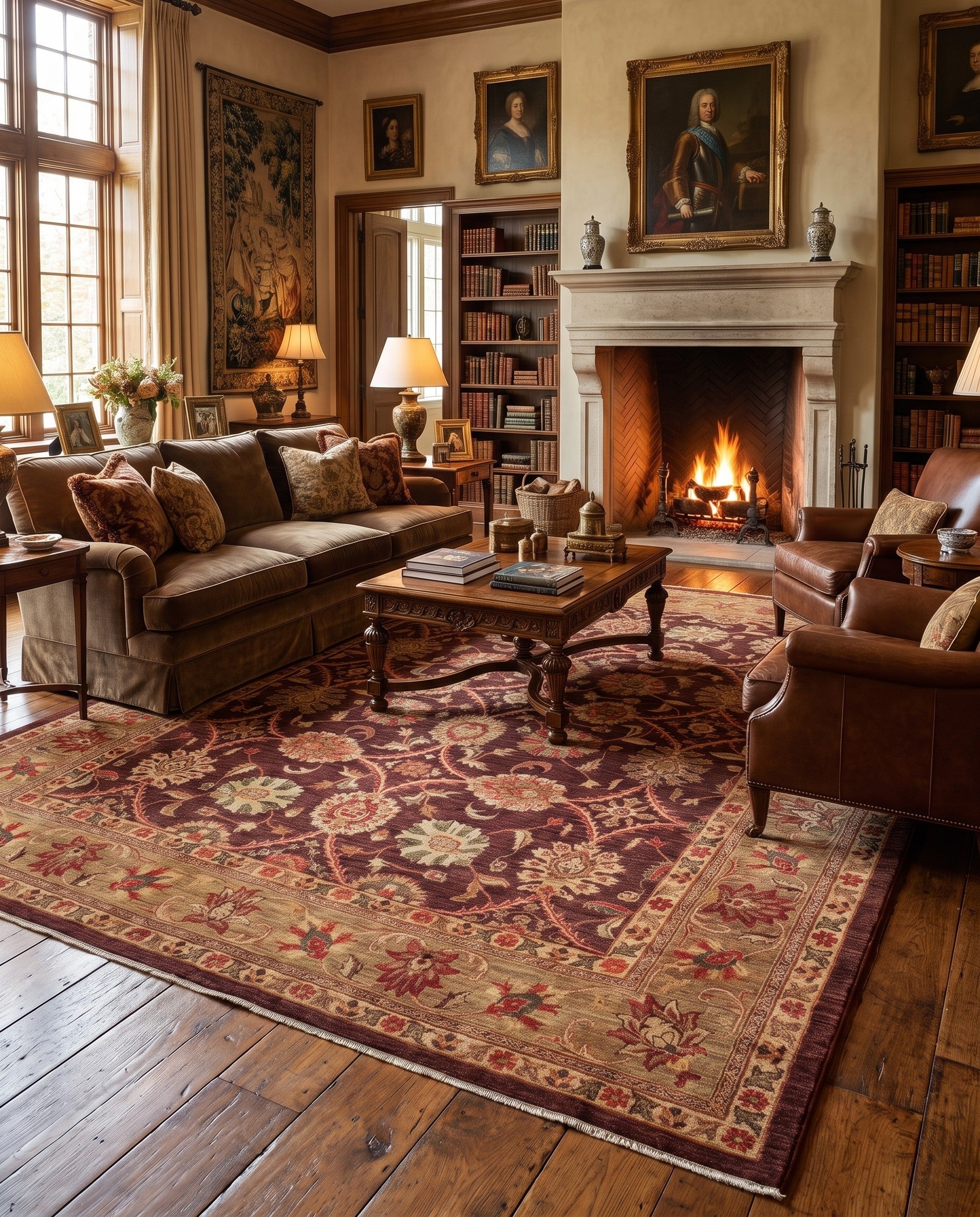 9' 5 x 12' 6 Hand Knotted Ziegler Rug