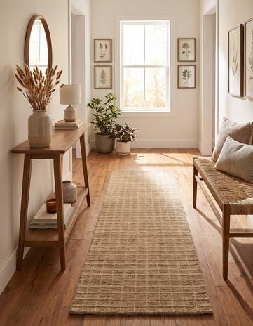Cappucino Brown Heritage Line Wool Runner Rug