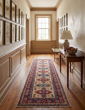 2' 7 x 9' 10 Hand Knotted Kazak Runner Rug