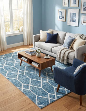 5' x 8' Lattice Trellis Rug