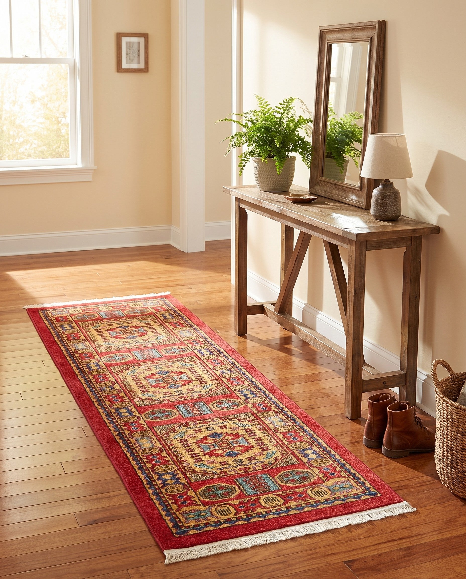 Red Sara Runner Rug