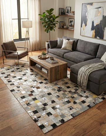5' 1 x 7' 11 Cowhide - Patchwork Rug