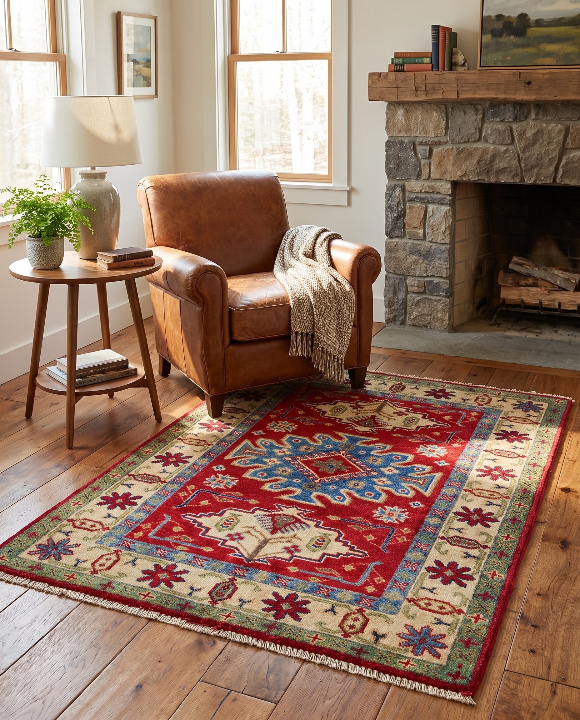 2' 9 x 3' 6 Hand Knotted Kazak Rug
