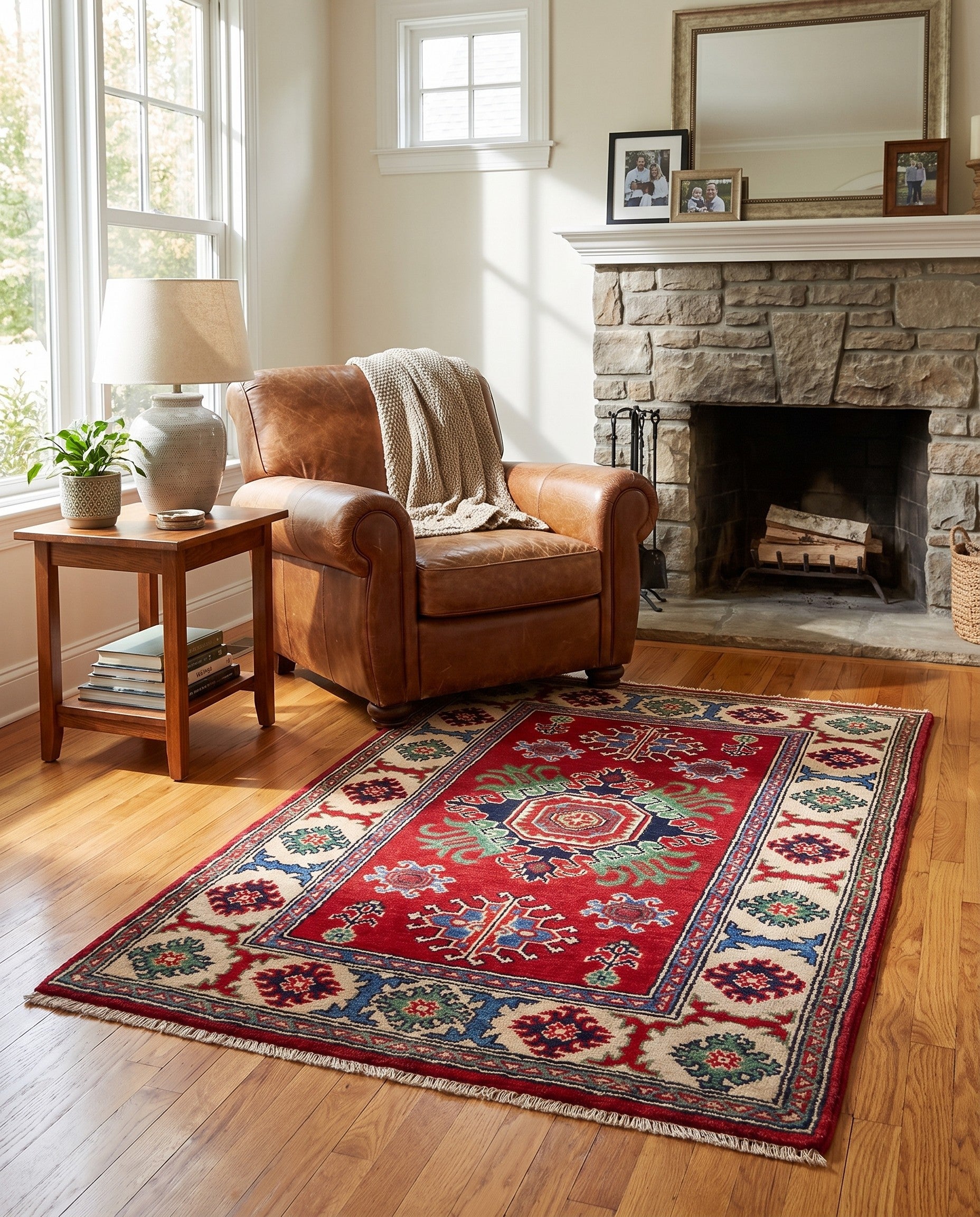 2' 6 x 4' 2 Hand Knotted Kazak Rug