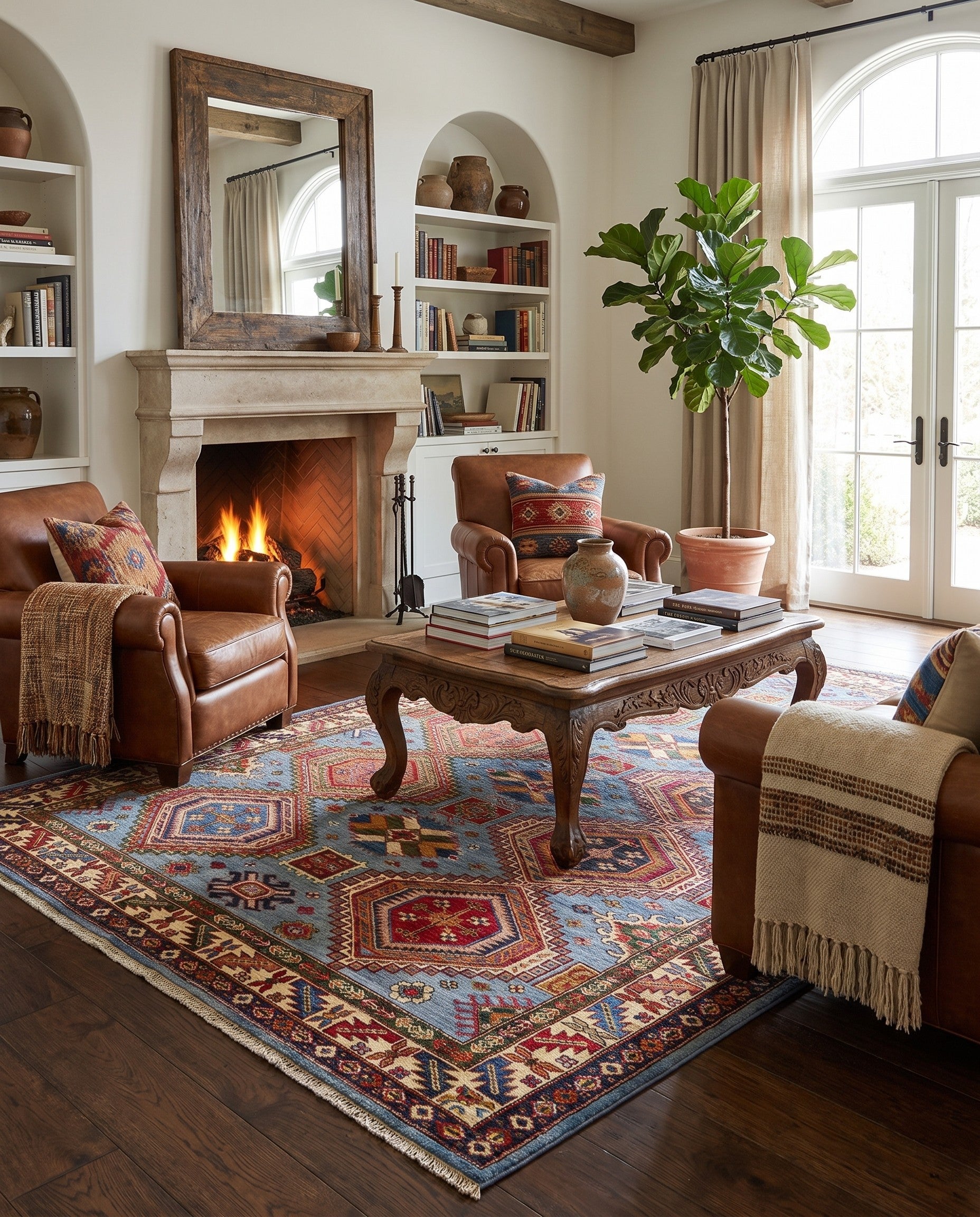 5' 10 x 7' 9 Hand Knotted Kazak Rug