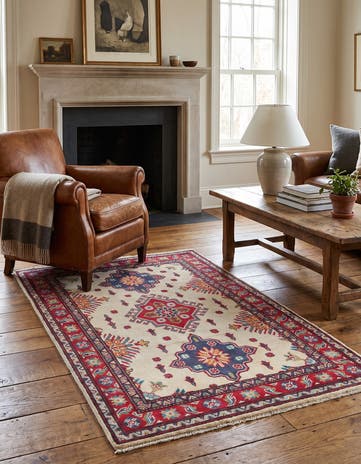 3' 3 x 4' 10 Hand Knotted Kazak Rug