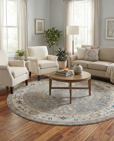  7' 3 x 7' 3 Viola Round Rug