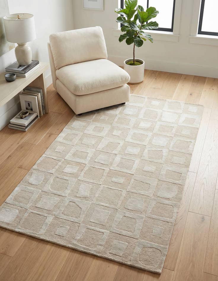 Detail image of 3' 1 x 5' 2 Hand Knotted Darya Wool Rug