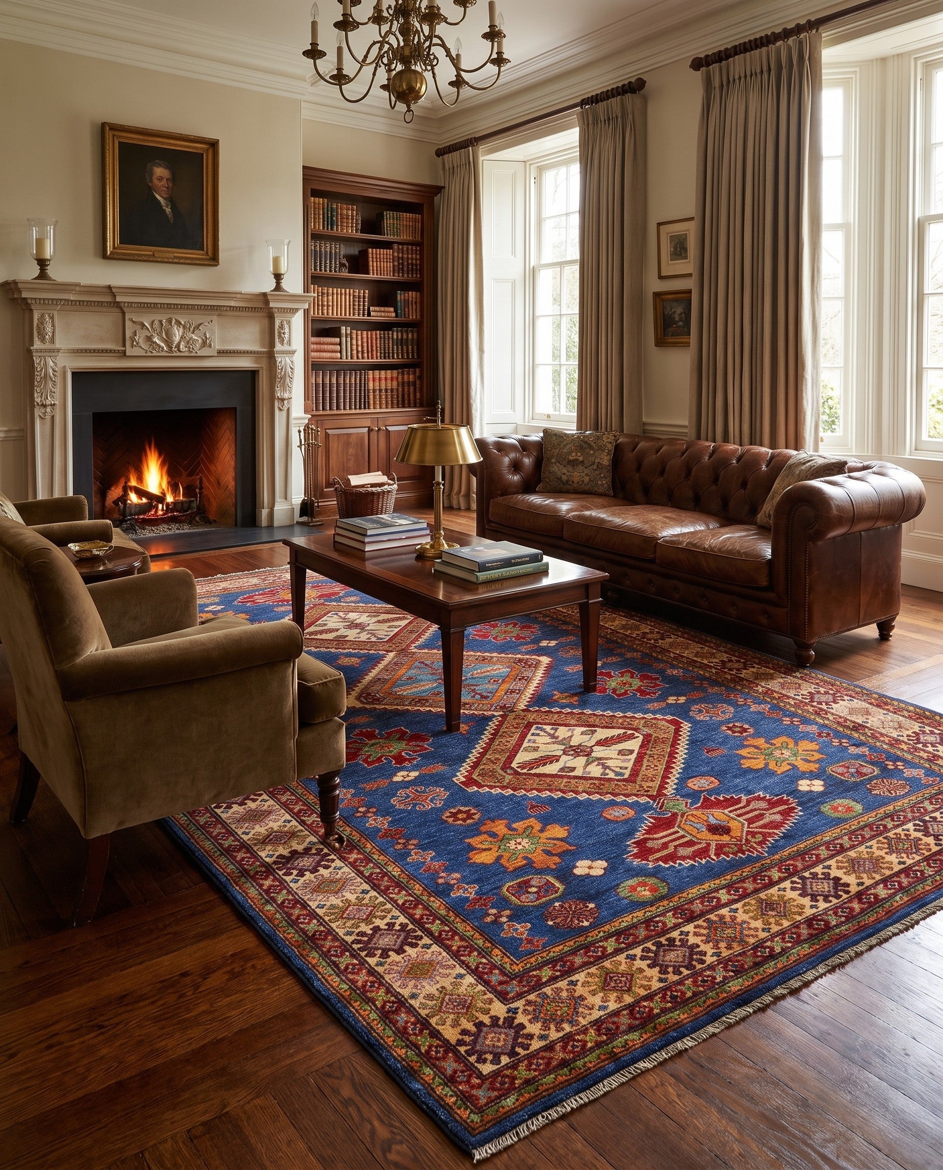 5' 9 x 8' 1 Hand Knotted Kazak Rug