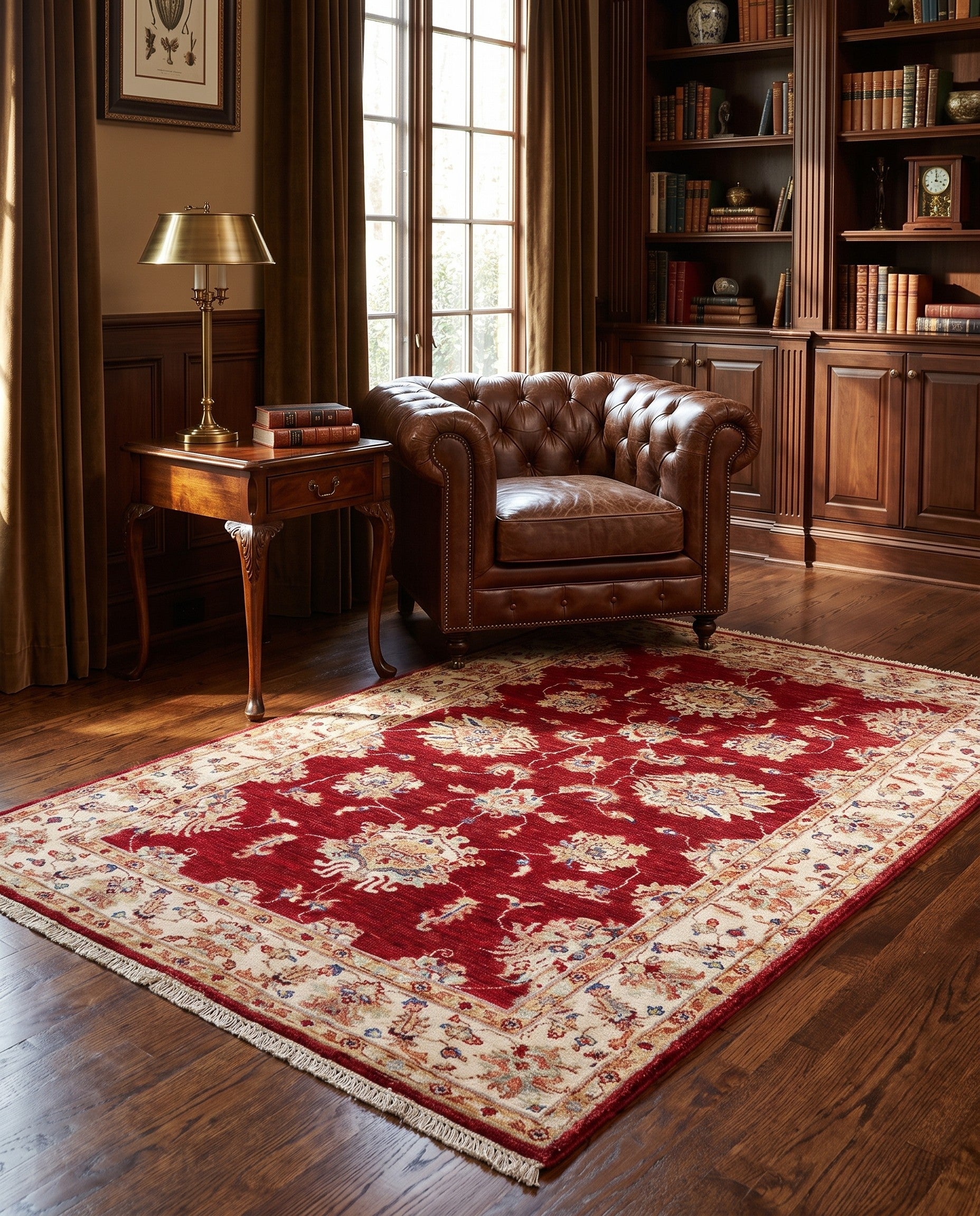 3' 11 x 6' 3 Hand Knotted Peshawar Ziegler Rug