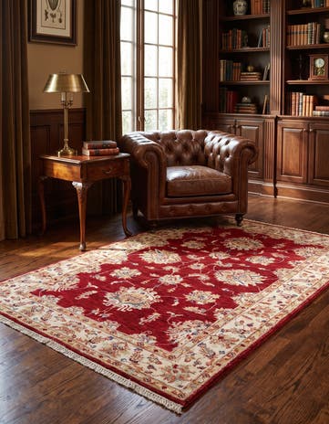 3' 11 x 6' 3 Hand Knotted Peshawar Ziegler Rug